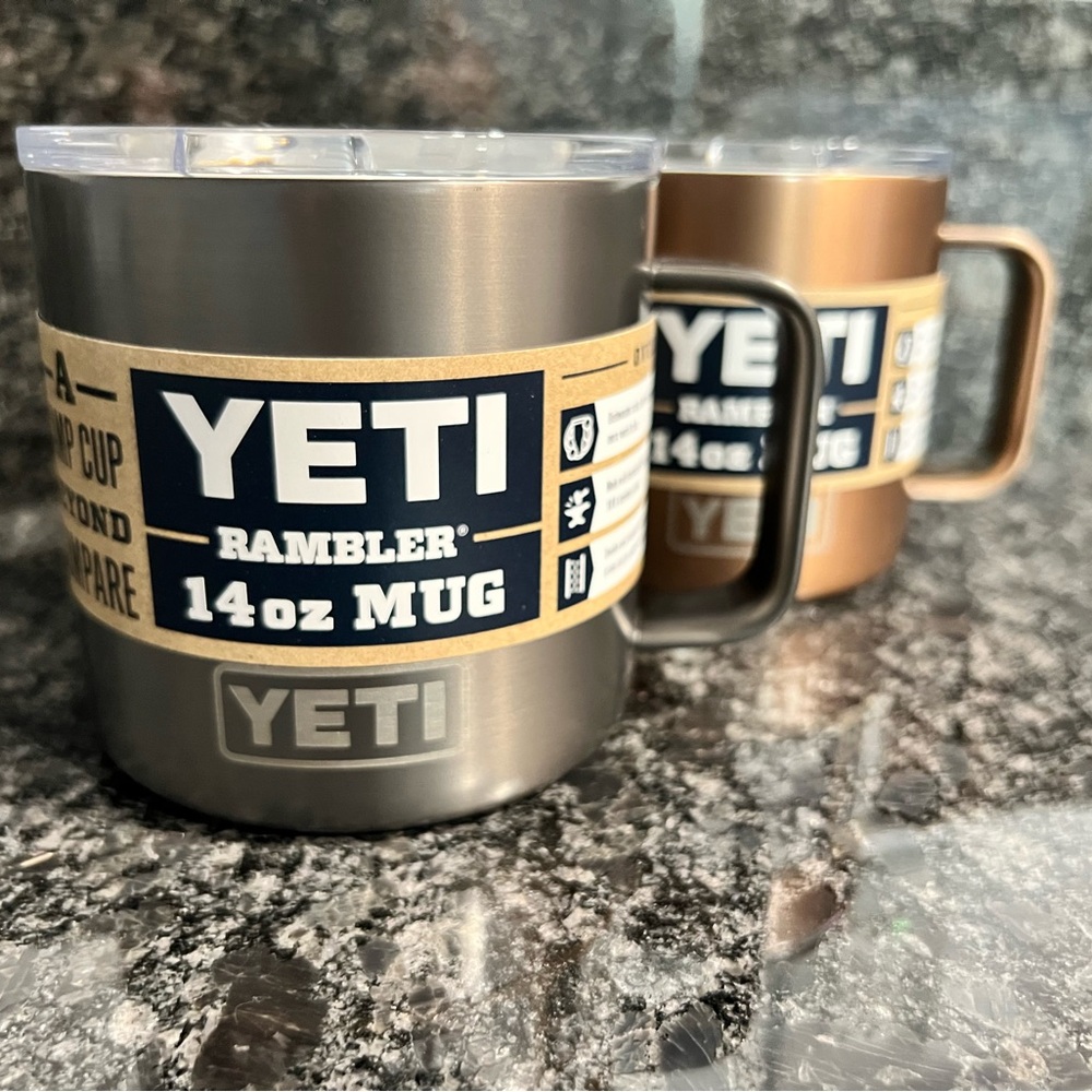 YETI Rambler 14oz Mug in Graphite Gray retired color metallic NOT stainless